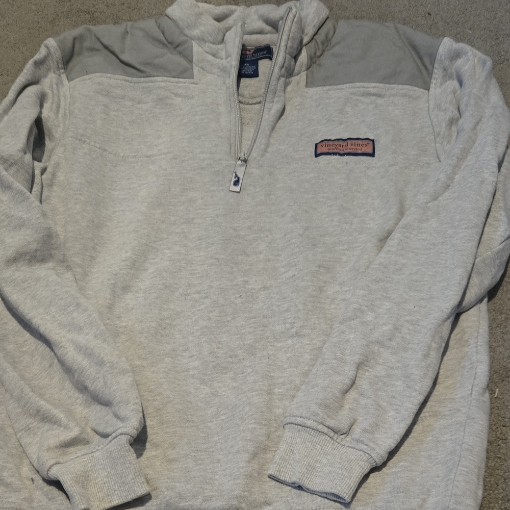 Vineyard Vines Light Gray Quarter-Zip Sweatshirt